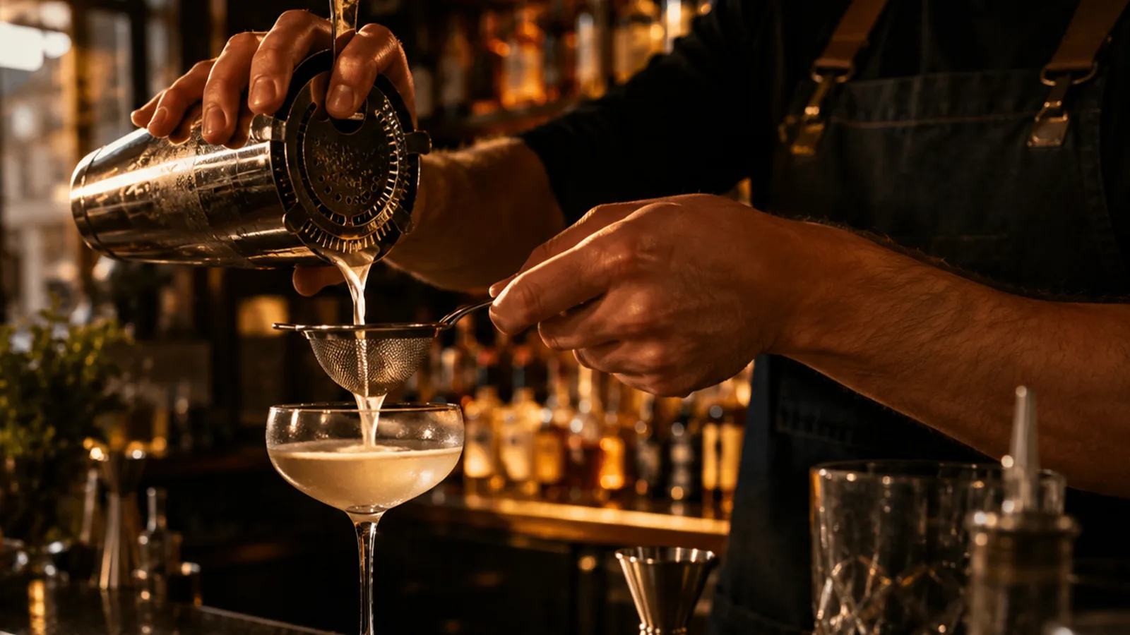 Freshly mixed cocktails at the Munchy bar