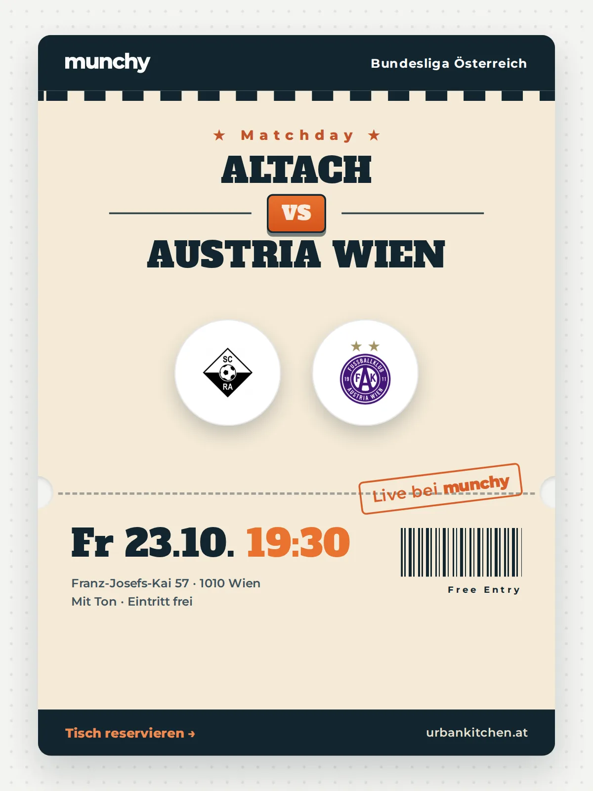 Event poster Altach &ndash; Austria Wien