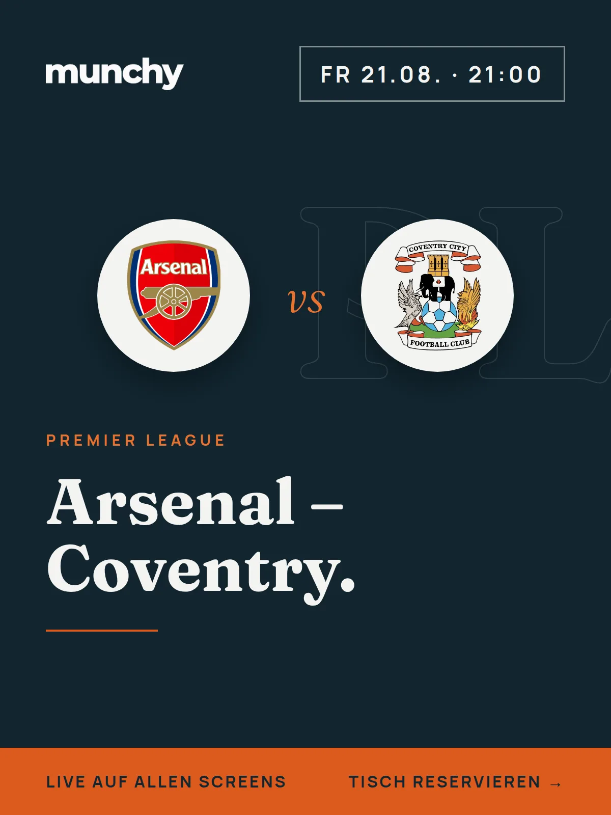 Eventposter Arsenal gegen Coventry
