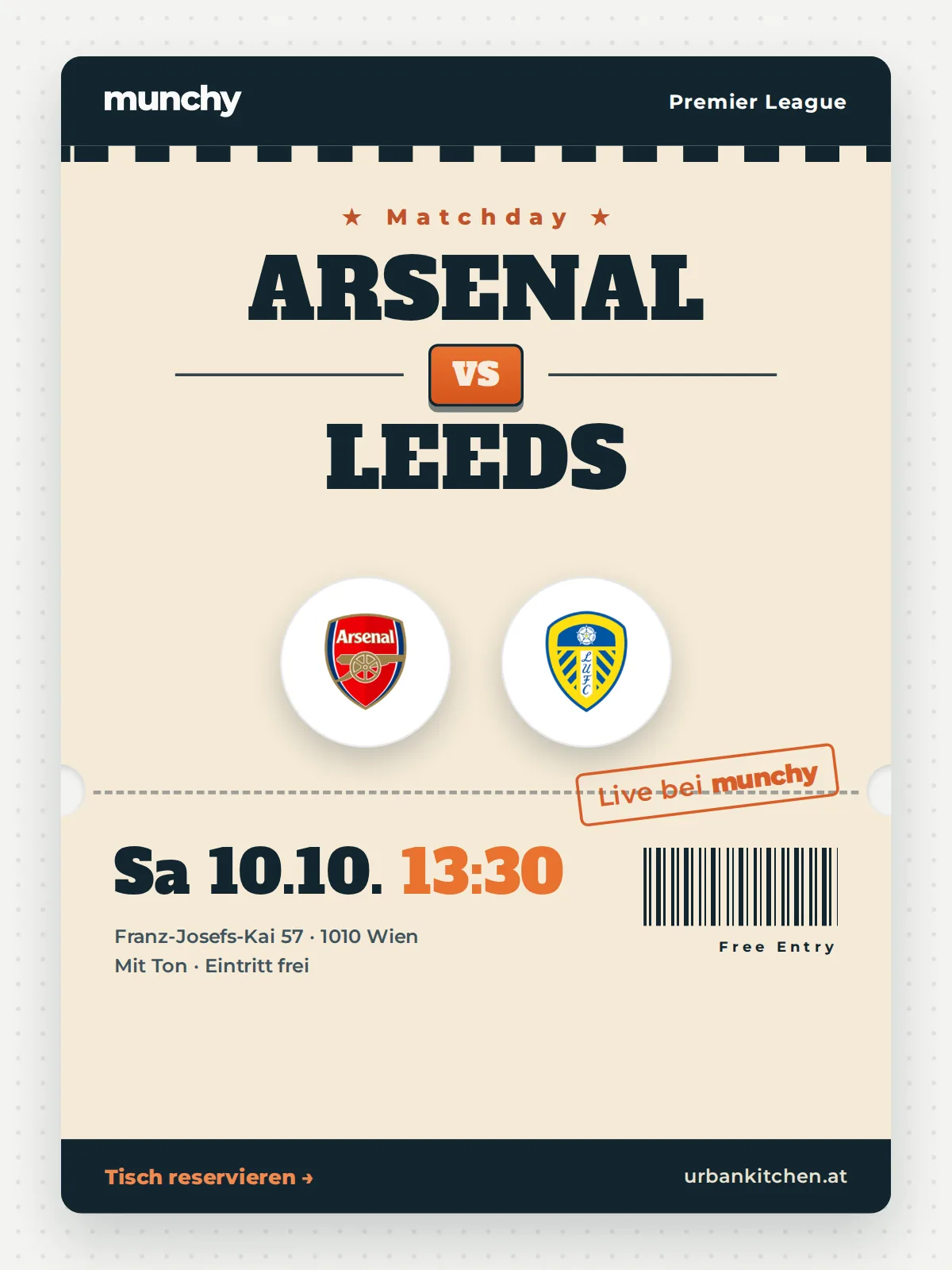 Event poster Arsenal &ndash; Leeds