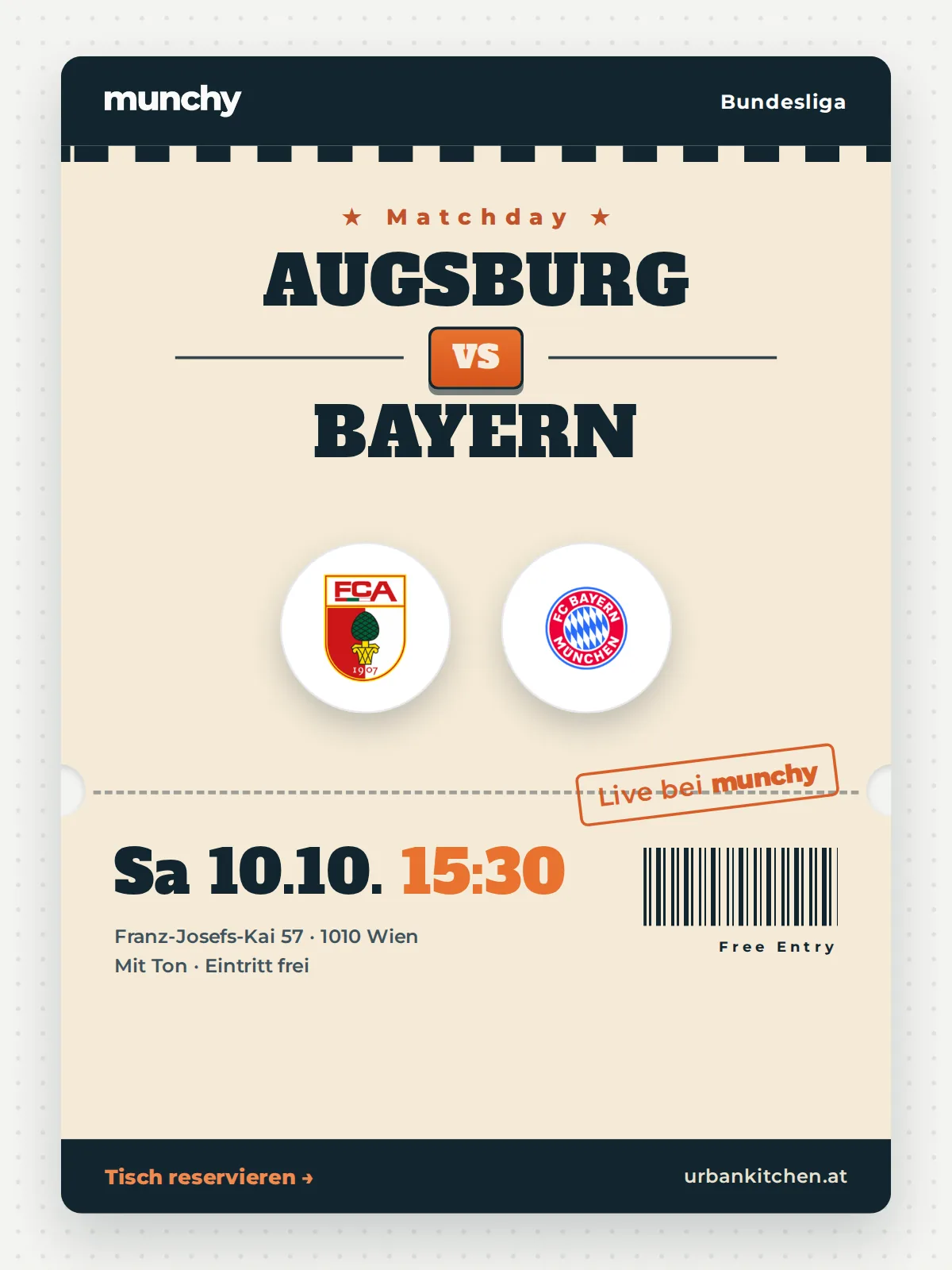 Event poster Augsburg &ndash; Bayern