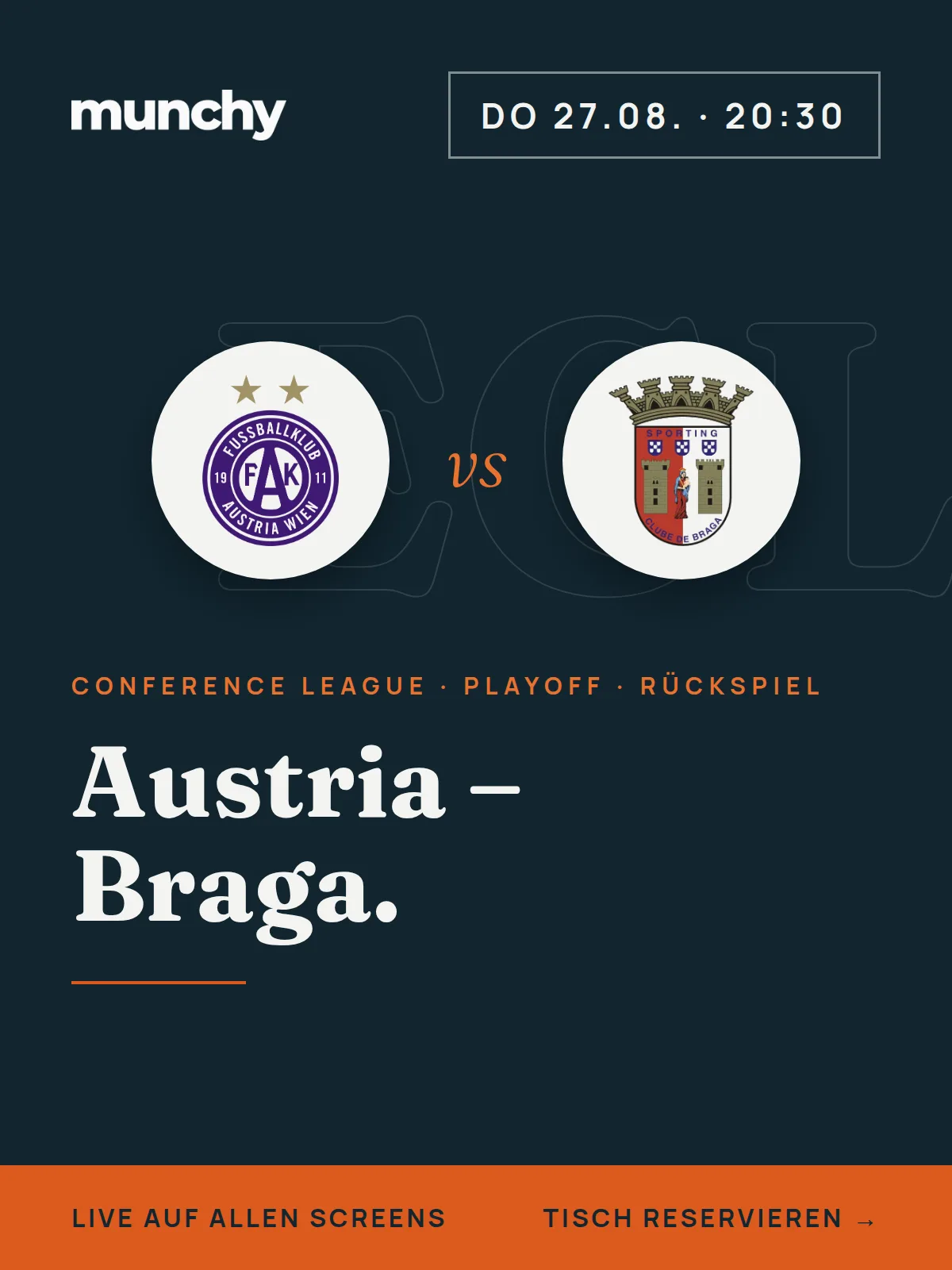 Eventposter Austria Wien  Braga
