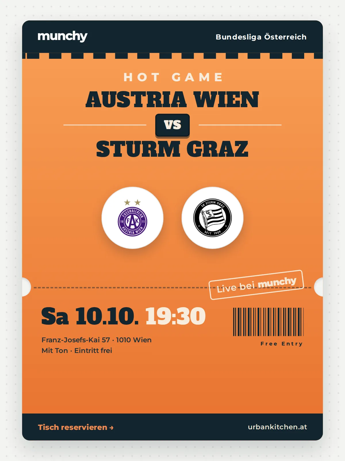 Event poster Austria Wien &ndash; Sturm Graz