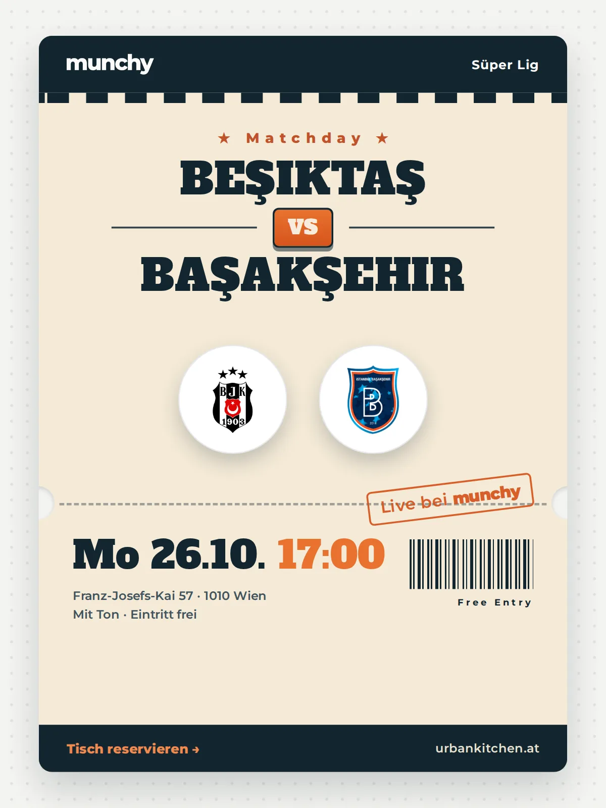 Event poster Beşiktaş &ndash; Başakşehir
