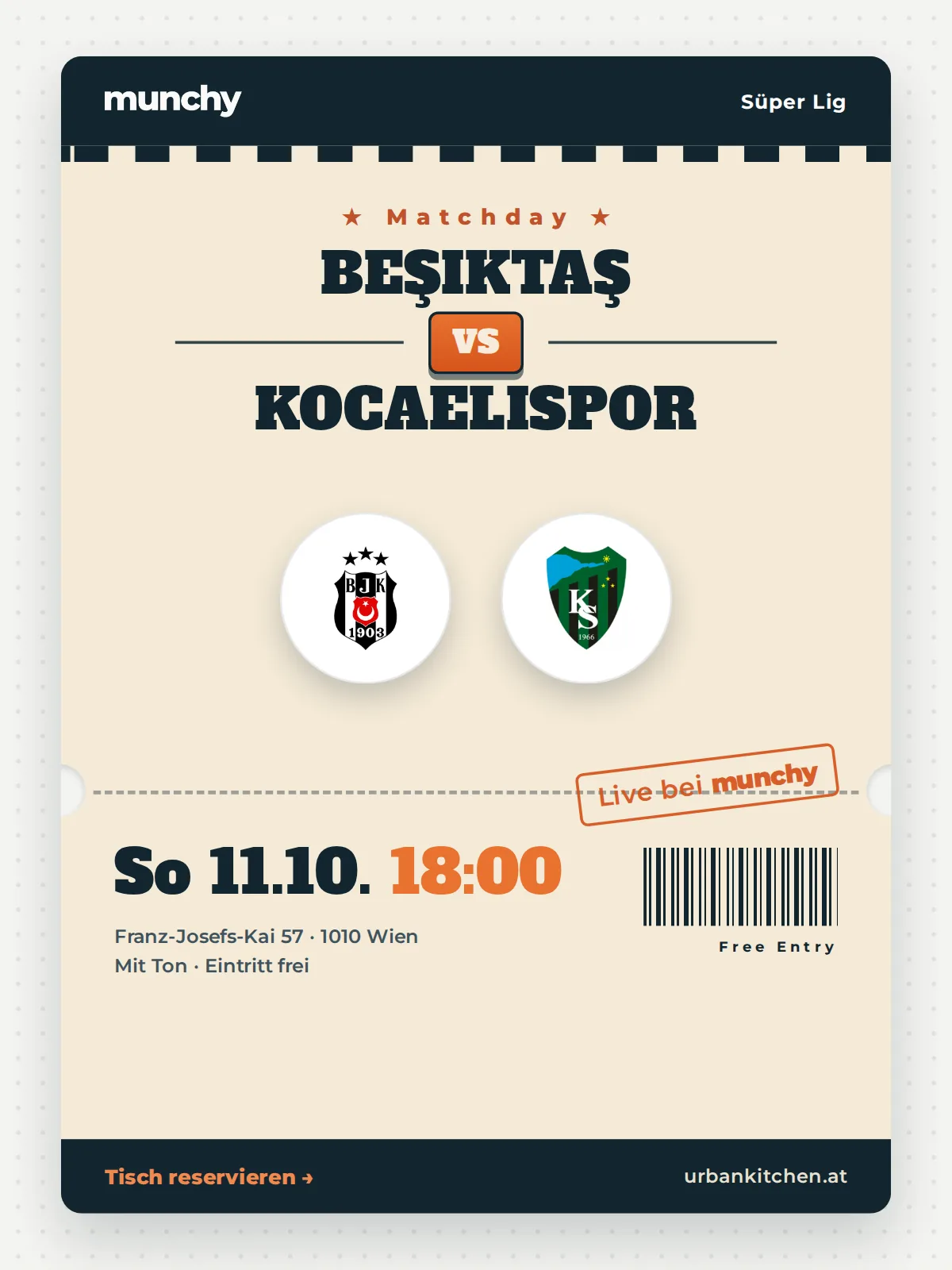 Event poster Beşiktaş &ndash; Kocaelispor