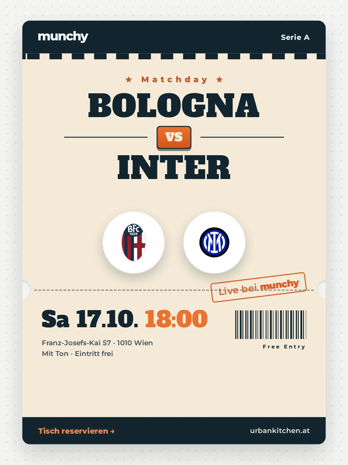 Event poster Bologna &ndash; Inter
