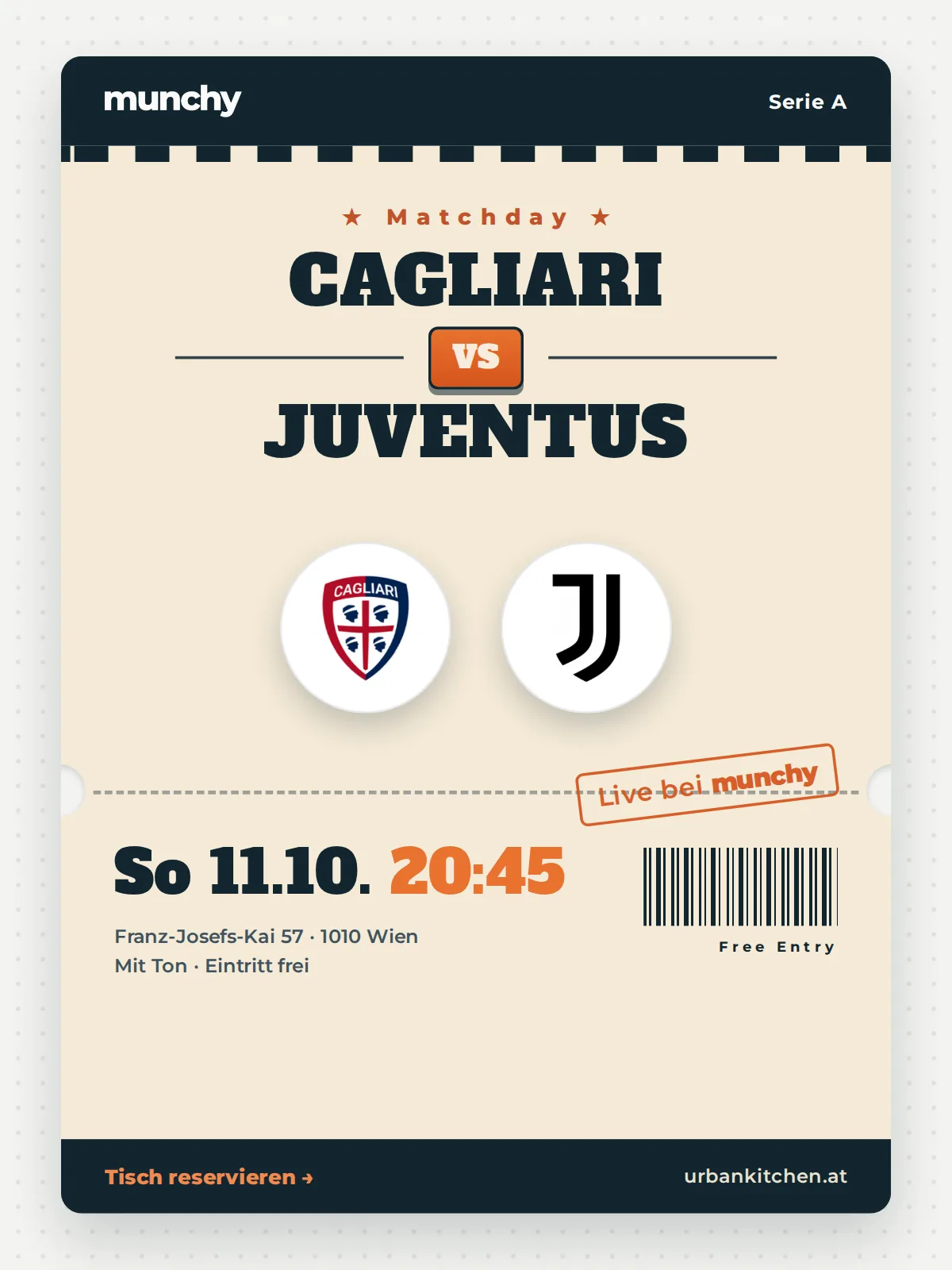 Event poster Cagliari &ndash; Juventus
