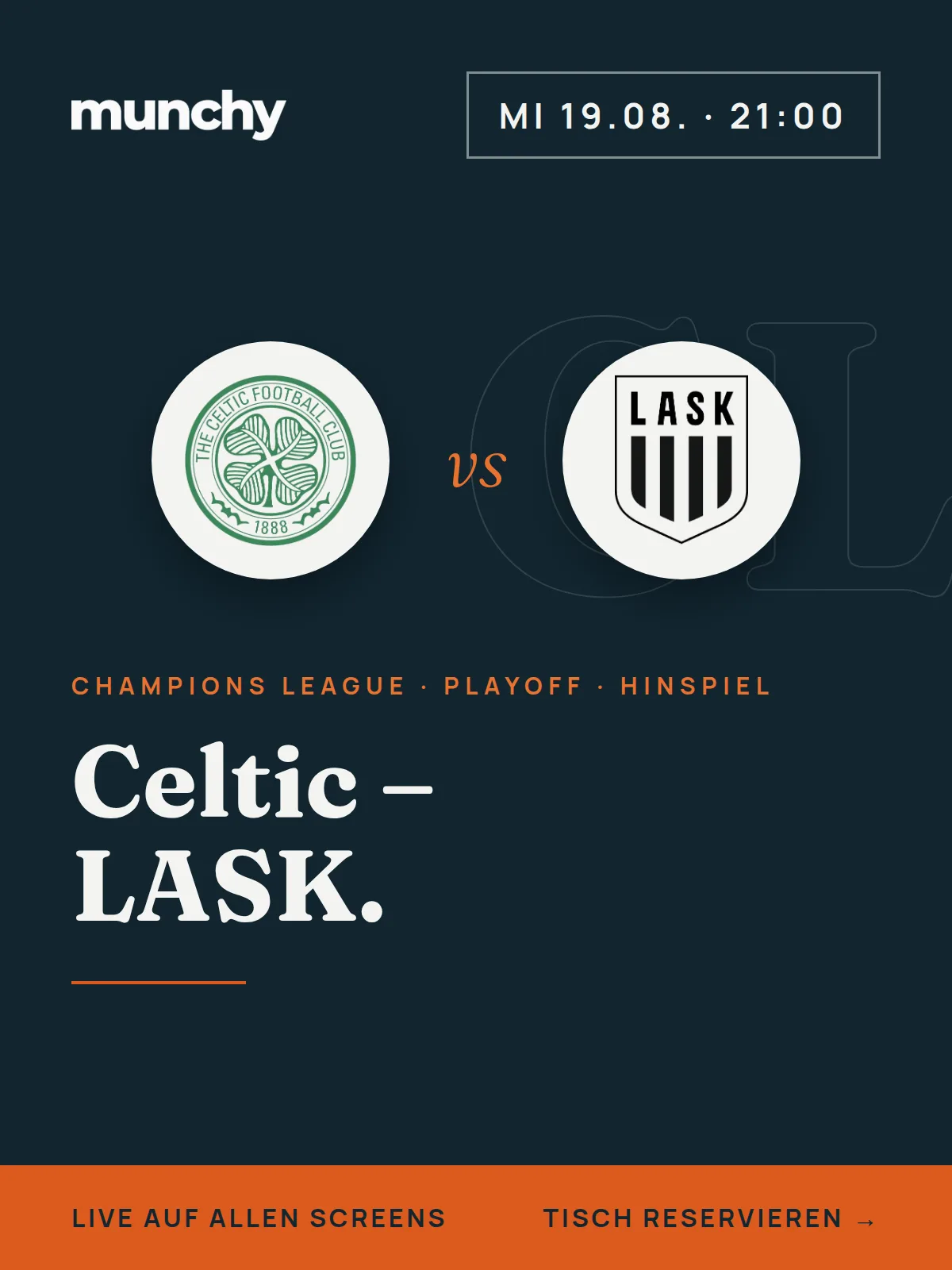Eventposter Celtic gegen LASK