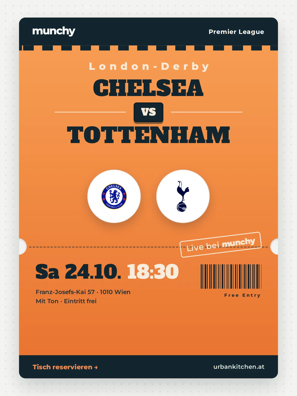 Event poster Chelsea &ndash; Tottenham