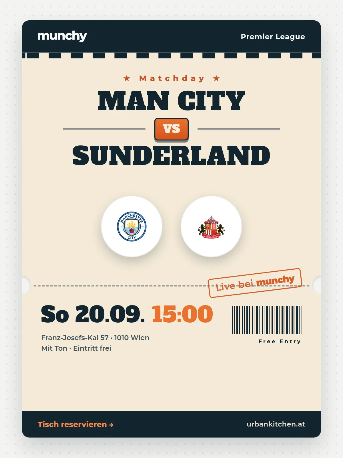Eventposter Man City &ndash; Sunderland