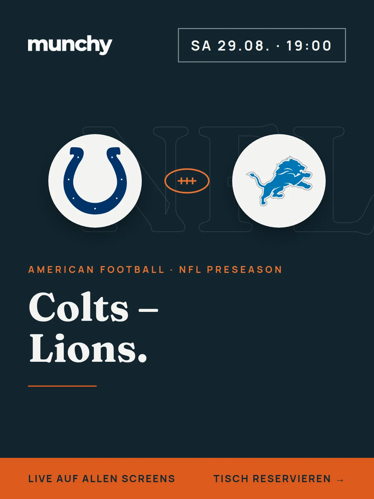 Eventposter Colts  Lions