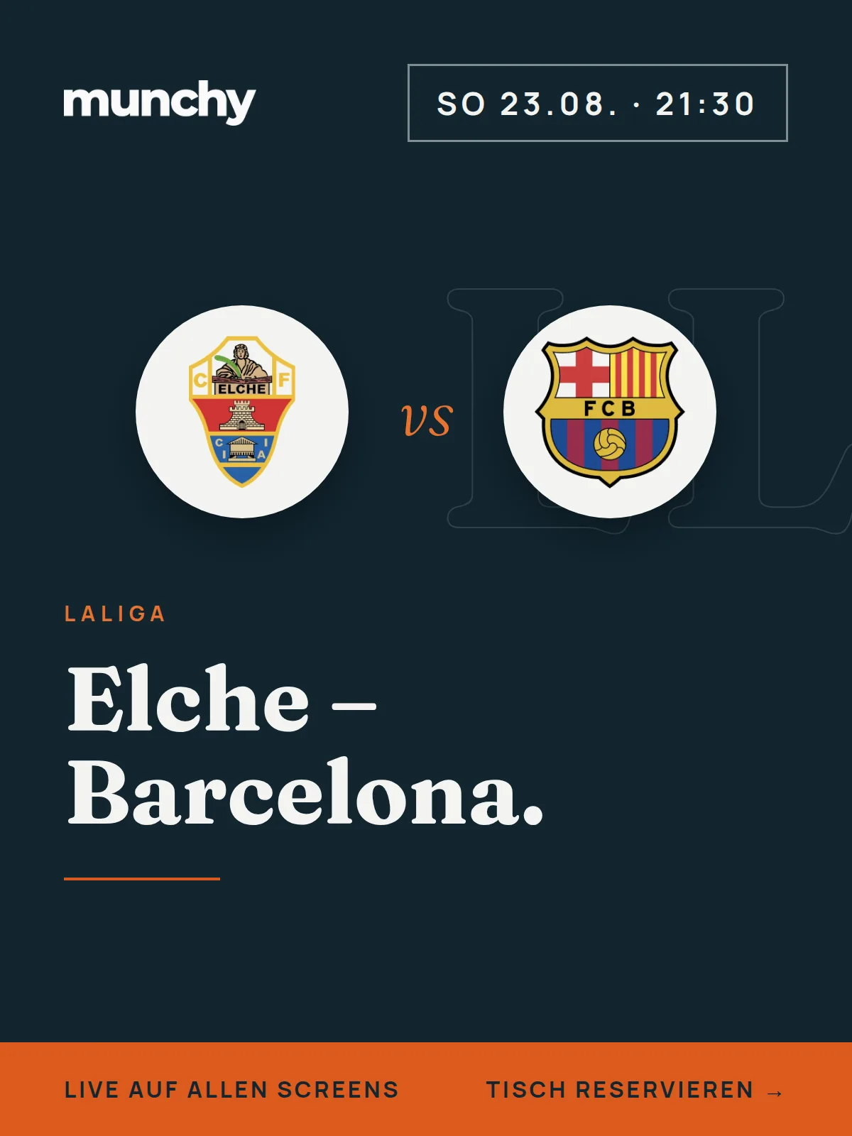 Eventposter Elche gegen Barcelona