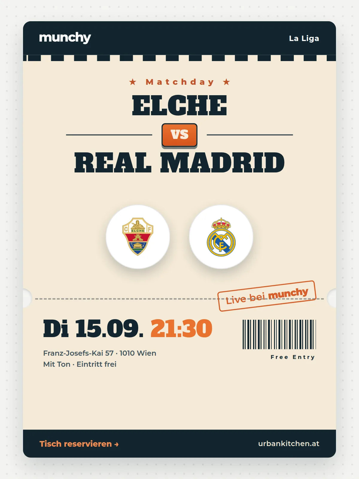 Eventposter Elche &ndash; Real Madrid