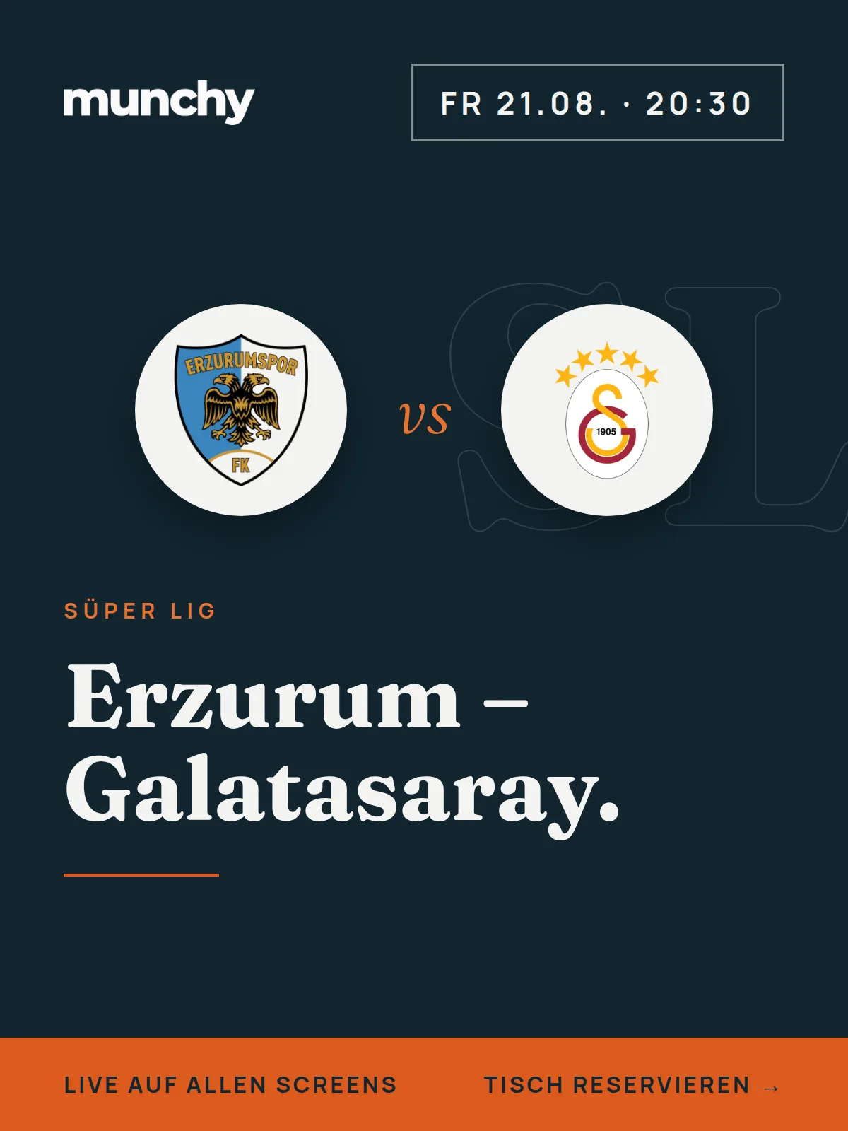 Eventposter Erzurumspor gegen Galatasaray