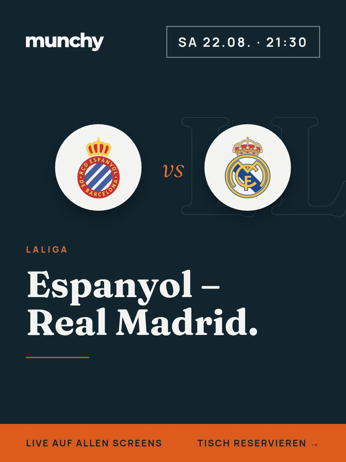Eventposter Espanyol gegen Real Madrid