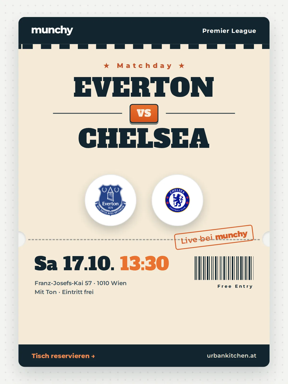 Event poster Everton &ndash; Chelsea