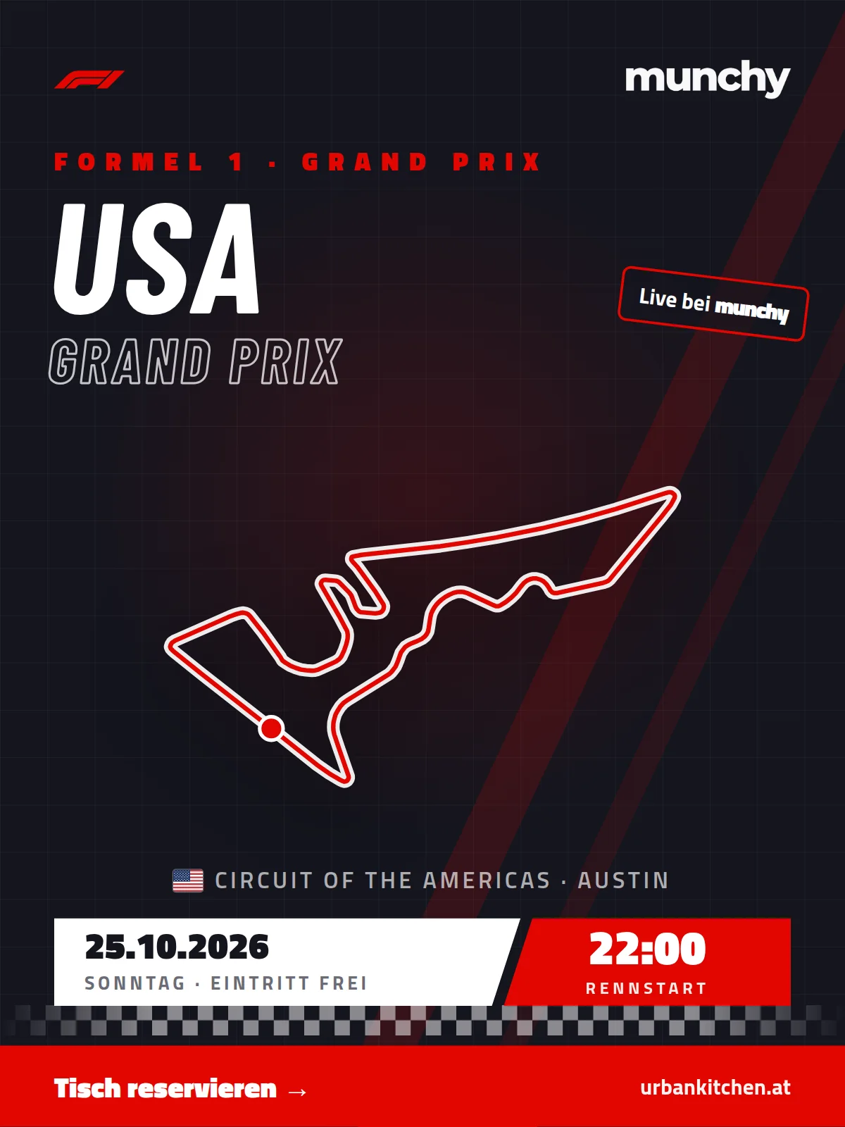 Formel 1 USA GP Austin &ndash; live im Munchy