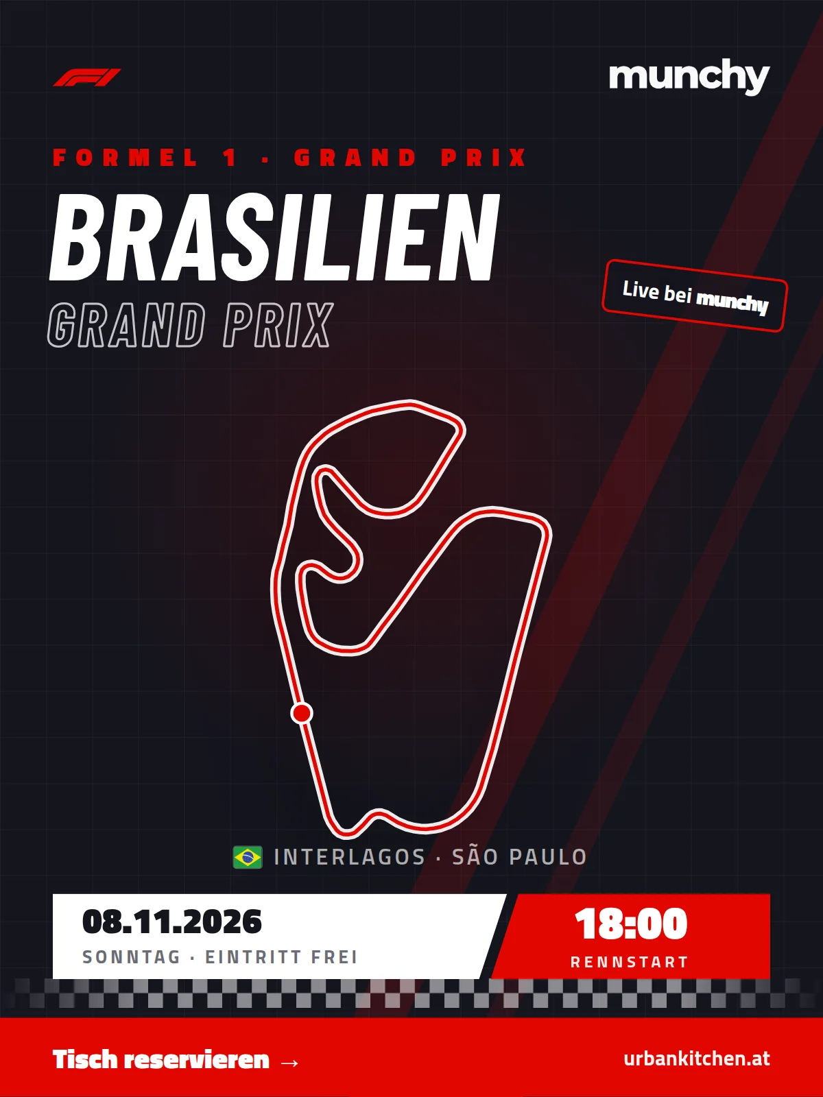 Formel 1 Brasilien GP Interlagos &ndash; live im Munchy