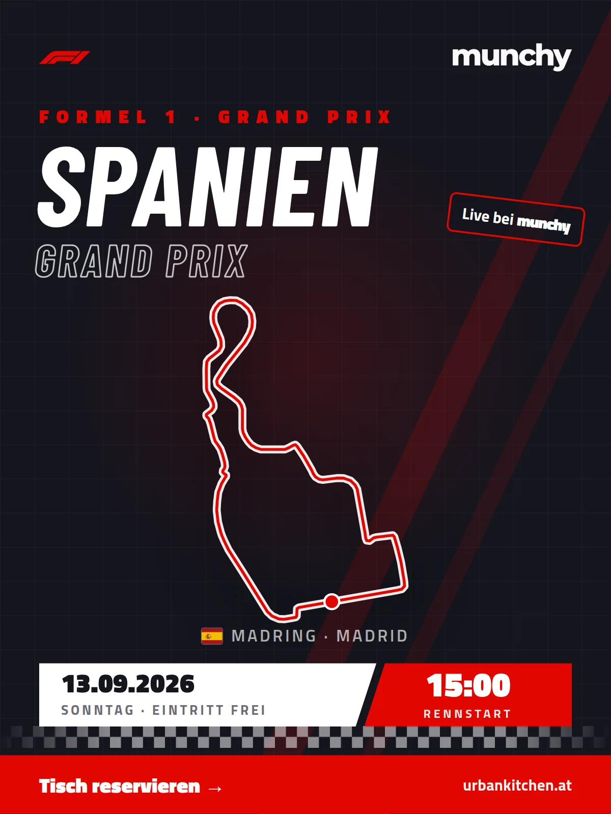 Formel 1 Spanien GP Madrid &ndash; live im Munchy