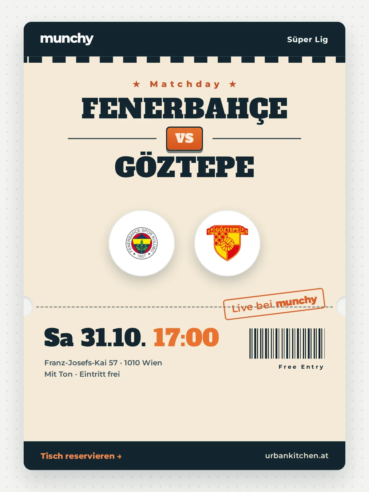 Event poster Fenerbah&ccedil;e &ndash; G&ouml;ztepe