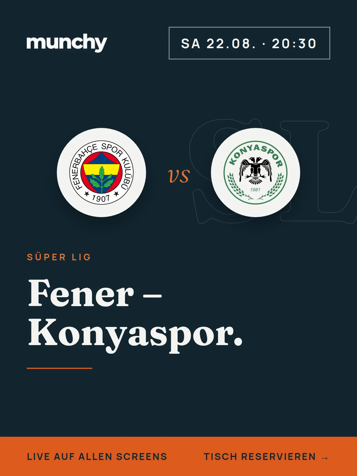 Eventposter Fenerbah&ccedil;e gegen Konyaspor