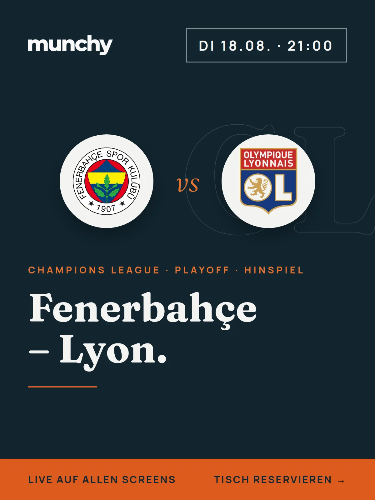 Eventposter Fenerbah&ccedil;e gegen Lyon