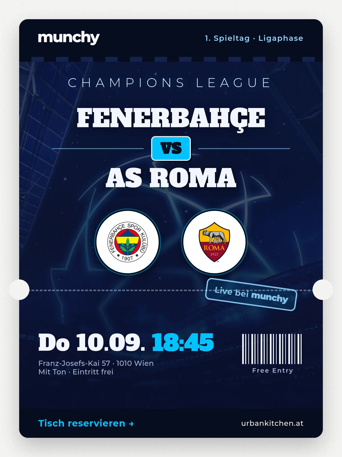 Eventposter Fenerbah&ccedil;e &ndash; AS Roma