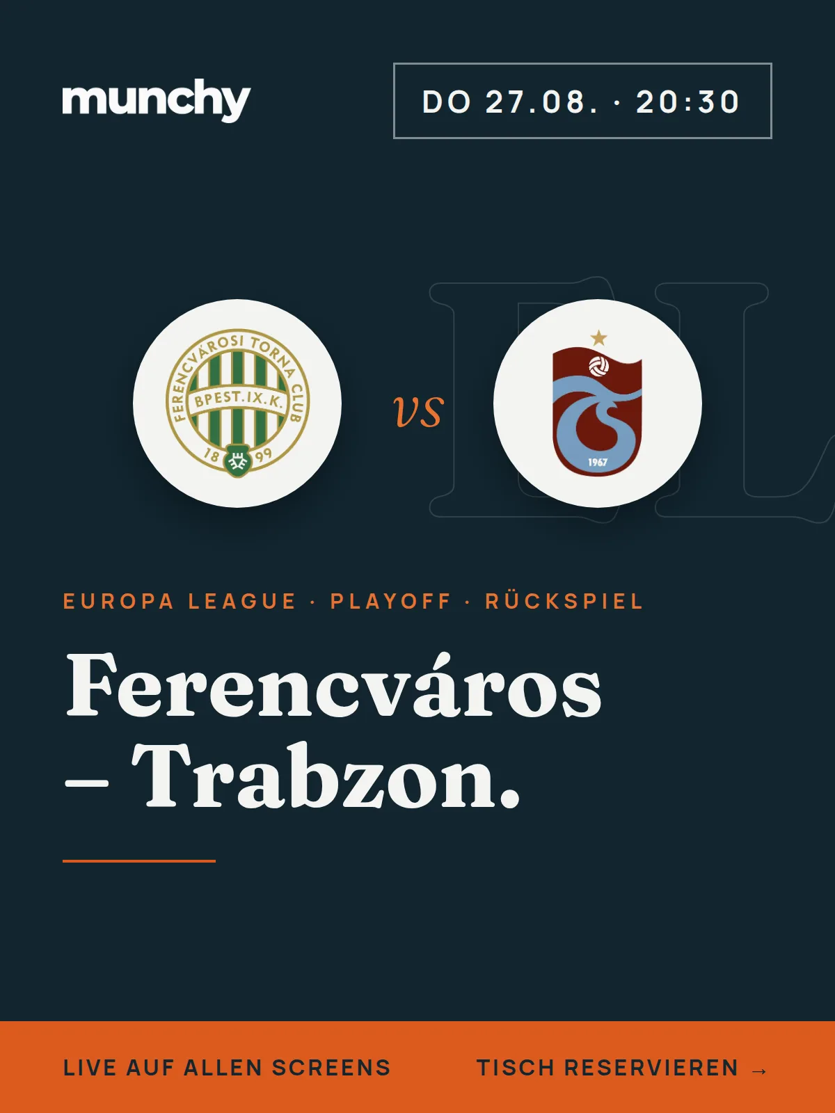 Eventposter Ferencvros  Trabzonspor