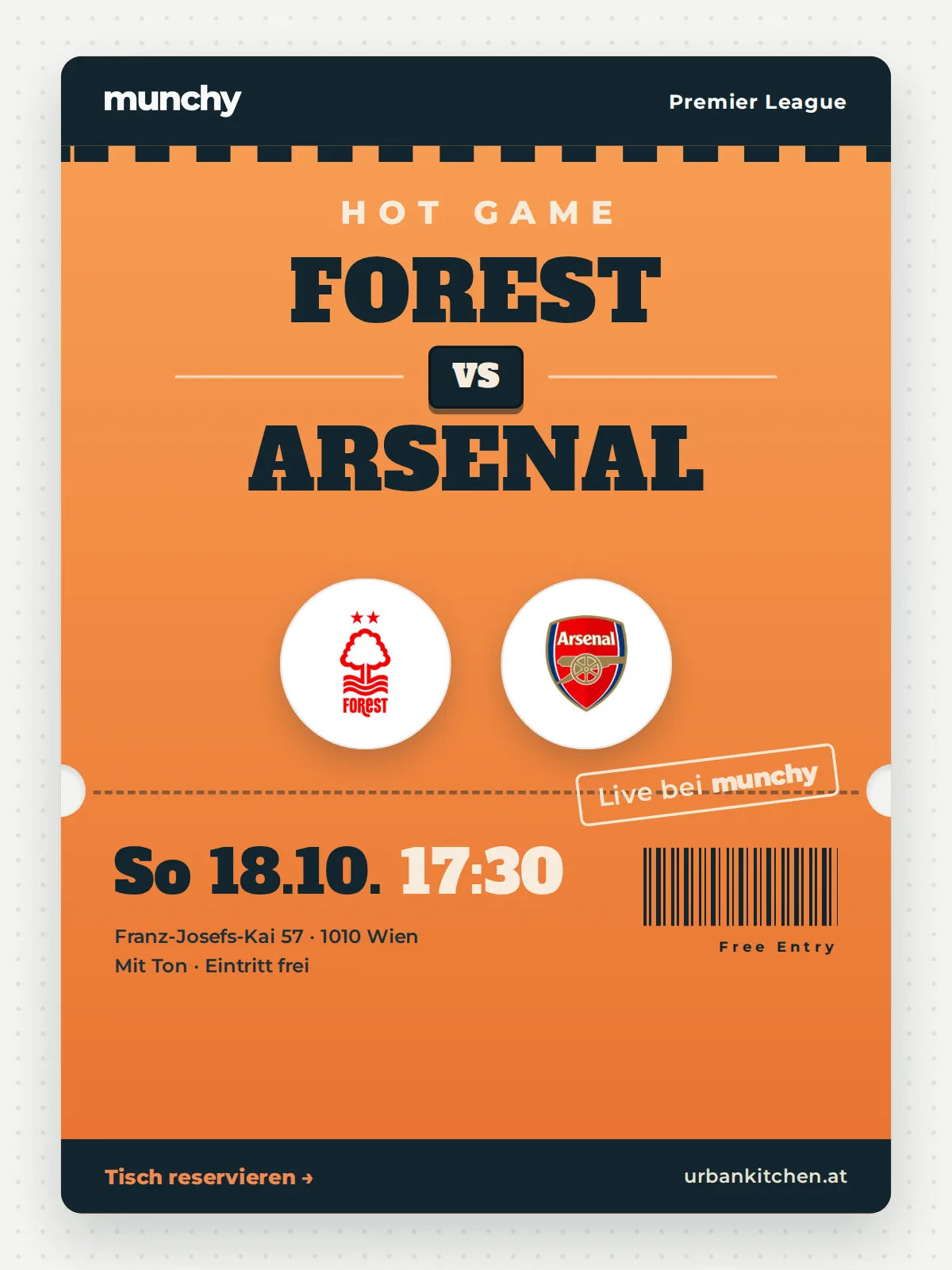 Event poster Forest &ndash; Arsenal