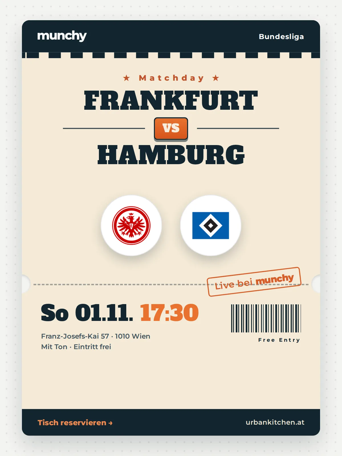 Event poster Frankfurt &ndash; Hamburg