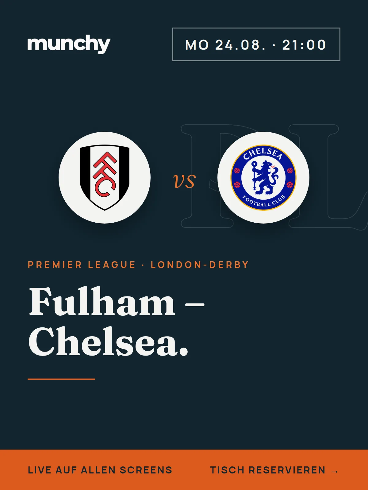 Eventposter Fulham  Chelsea