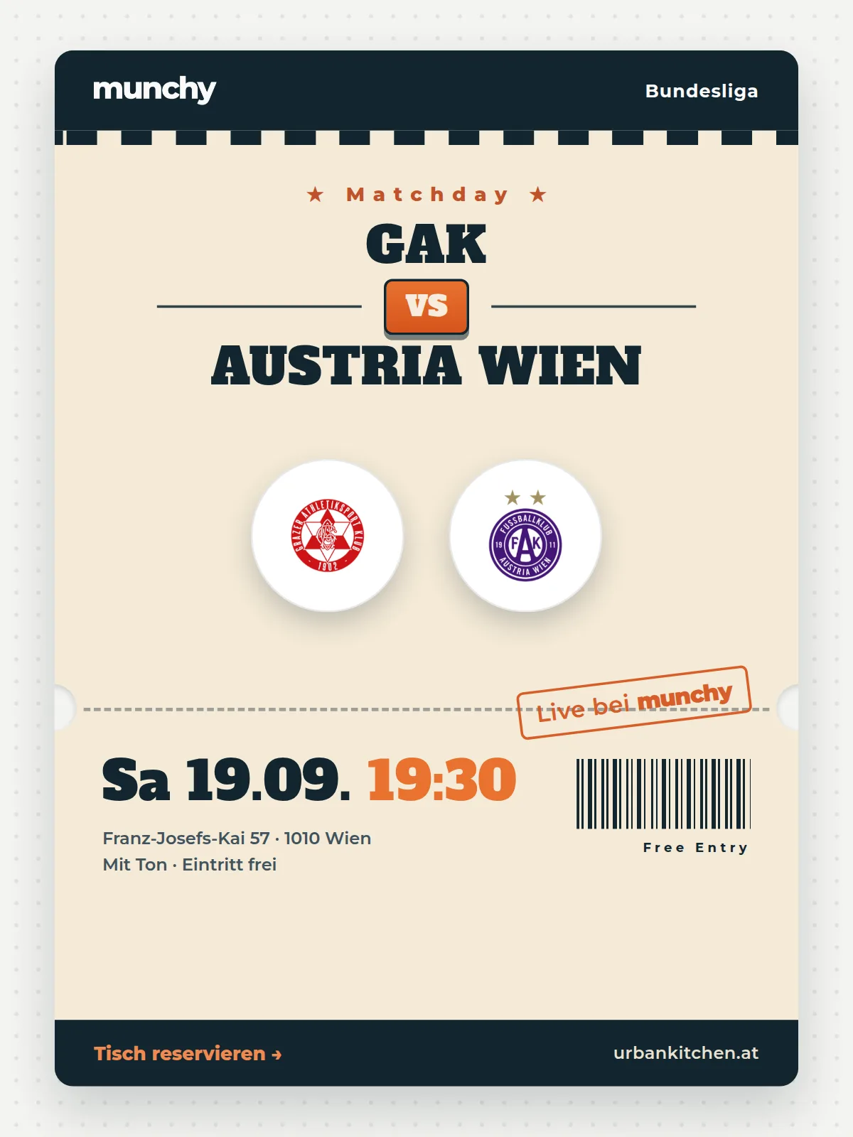Eventposter GAK &ndash; Austria Wien
