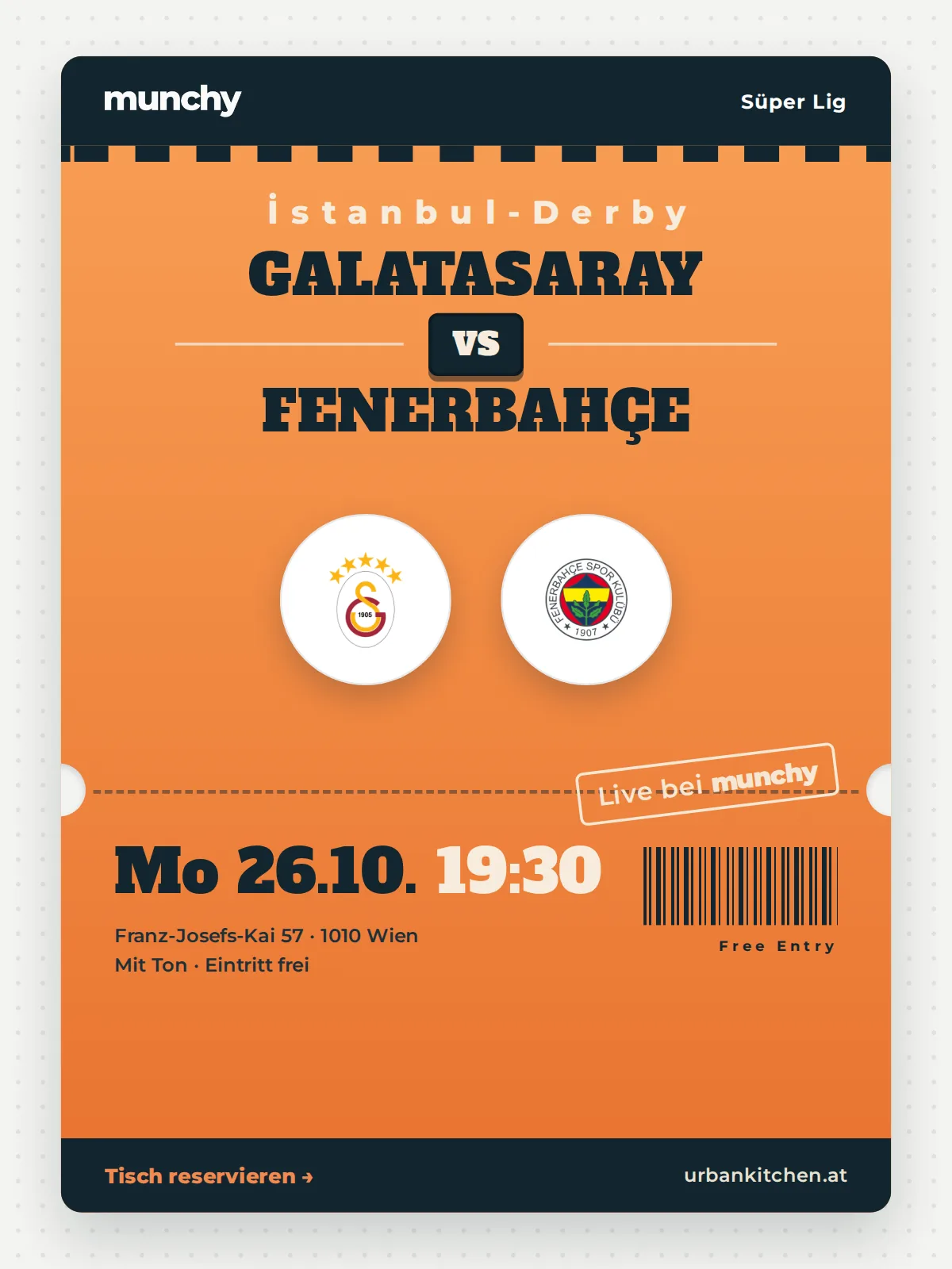 Event poster Galatasaray &ndash; Fenerbah&ccedil;e