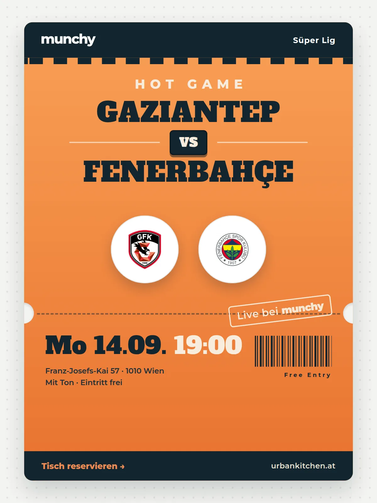 Eventposter Gaziantep &ndash; Fenerbah&ccedil;e