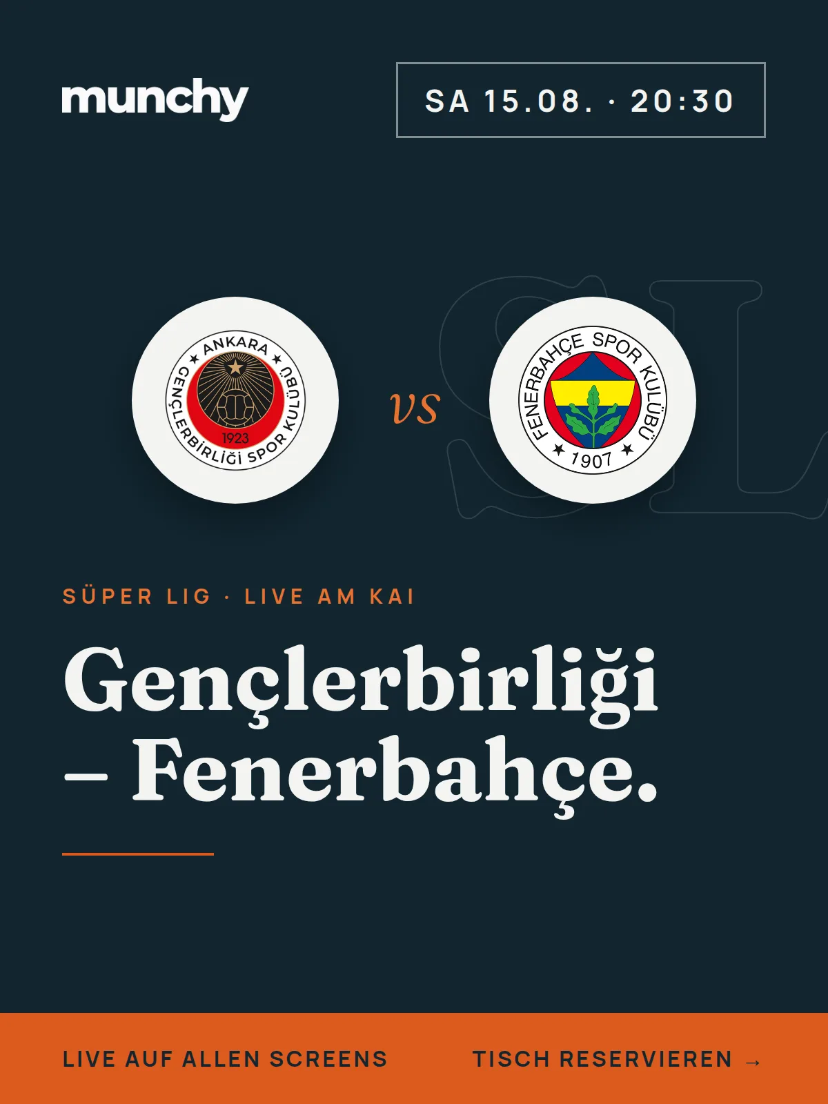 Eventposter Genclerbirligi gegen Fenerbahce