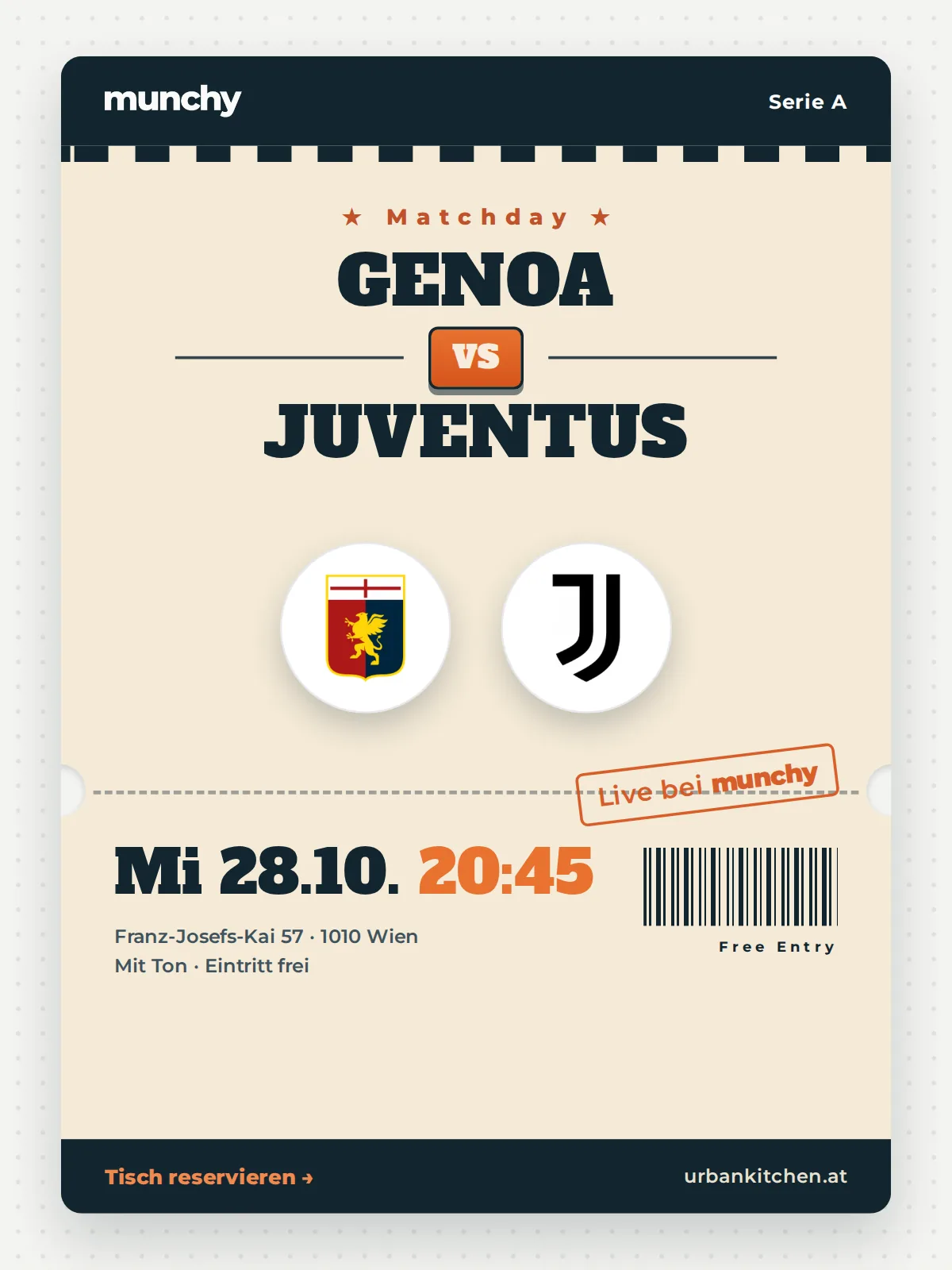 Event poster Genoa &ndash; Juventus