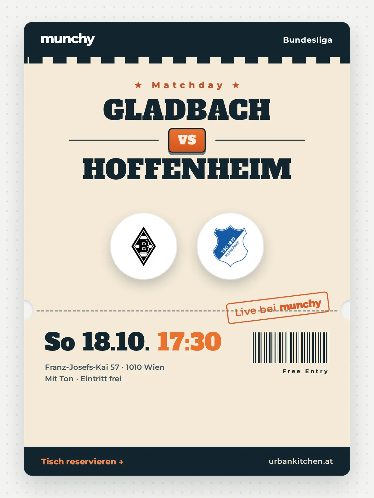 Event poster Gladbach &ndash; Hoffenheim