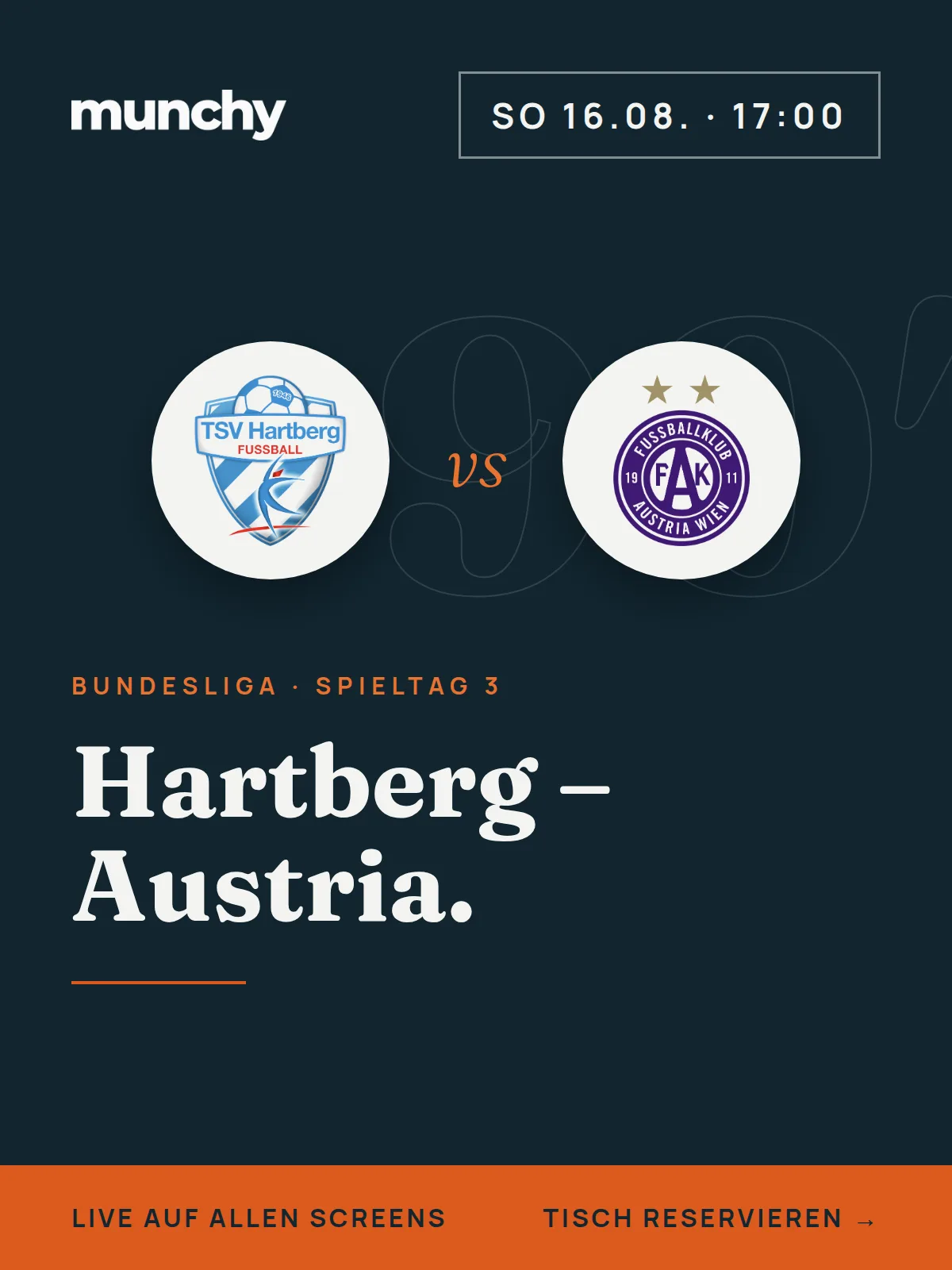 Eventposter Hartberg gegen Austria Wien