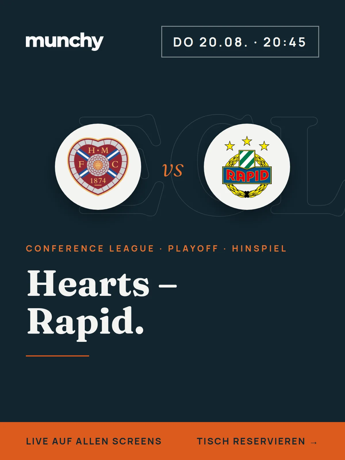 Eventposter Hearts gegen Rapid