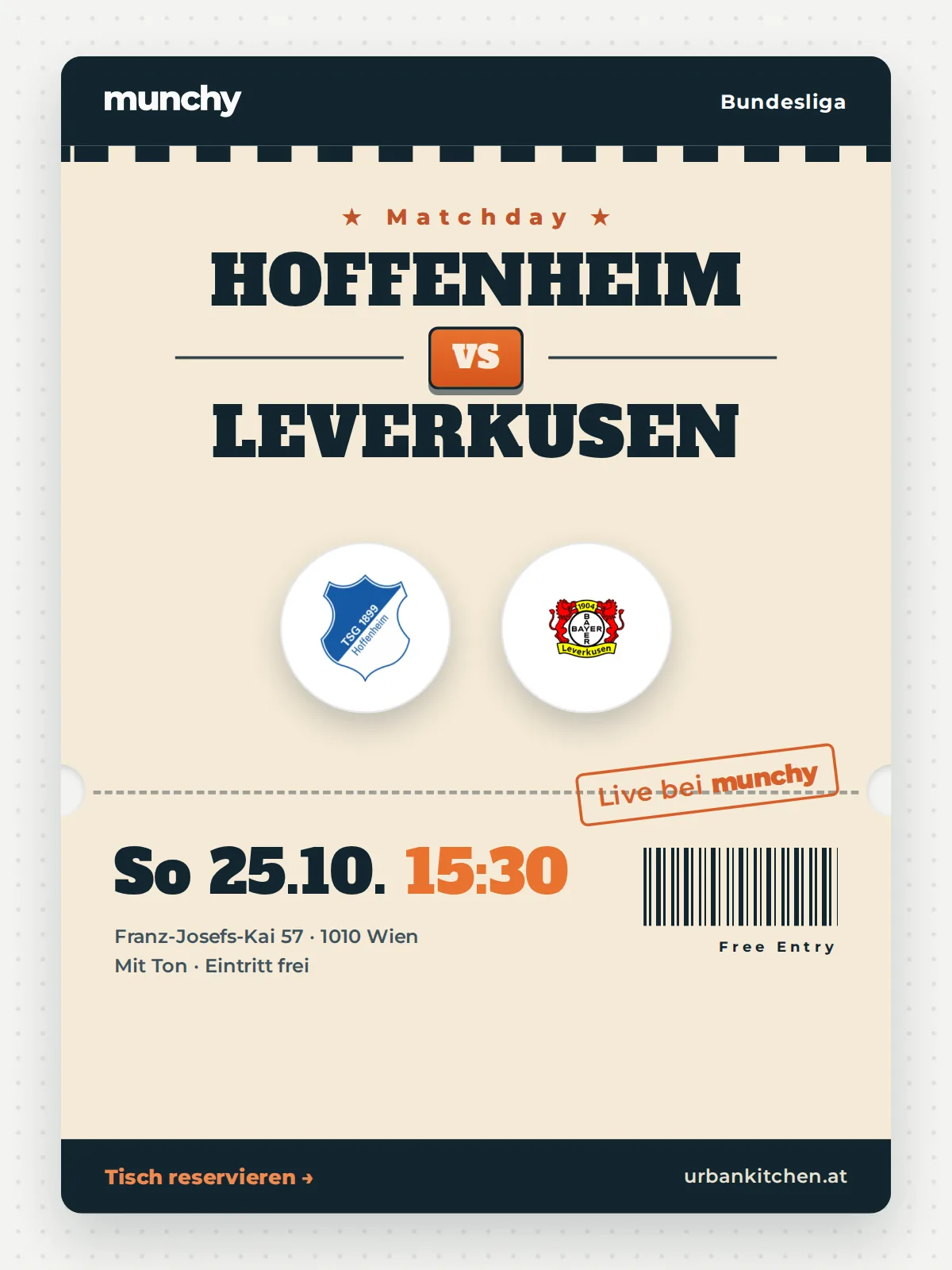 Event poster Hoffenheim &ndash; Leverkusen