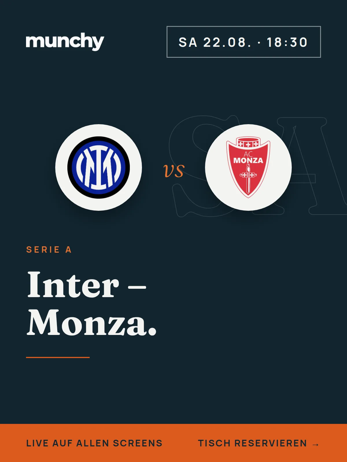 Eventposter Inter gegen Monza
