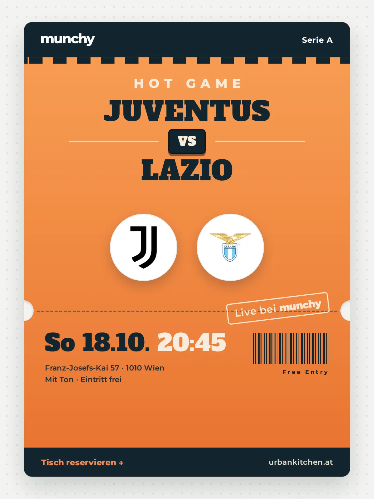 Event poster Juventus &ndash; Lazio