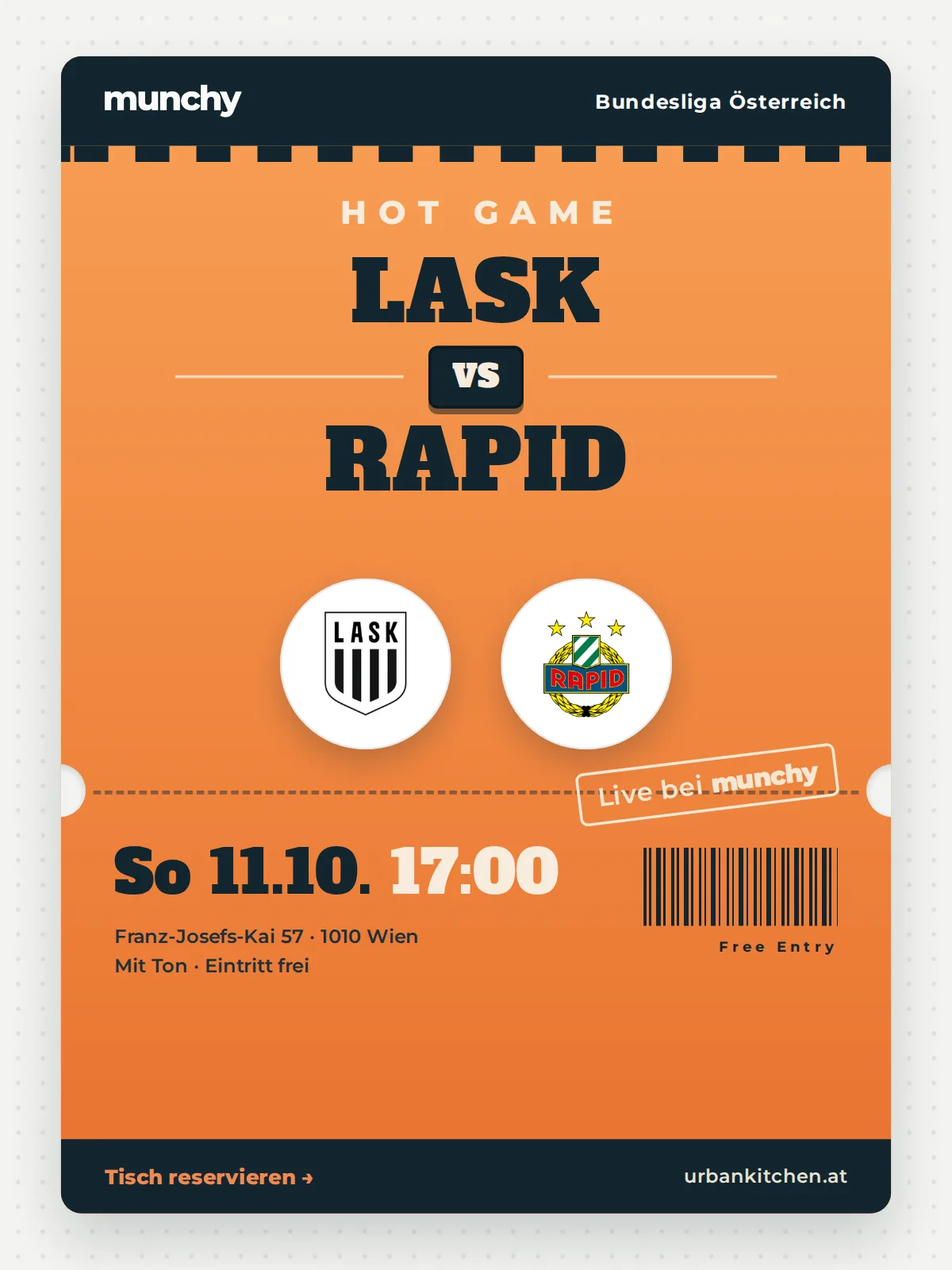 Event poster LASK &ndash; Rapid