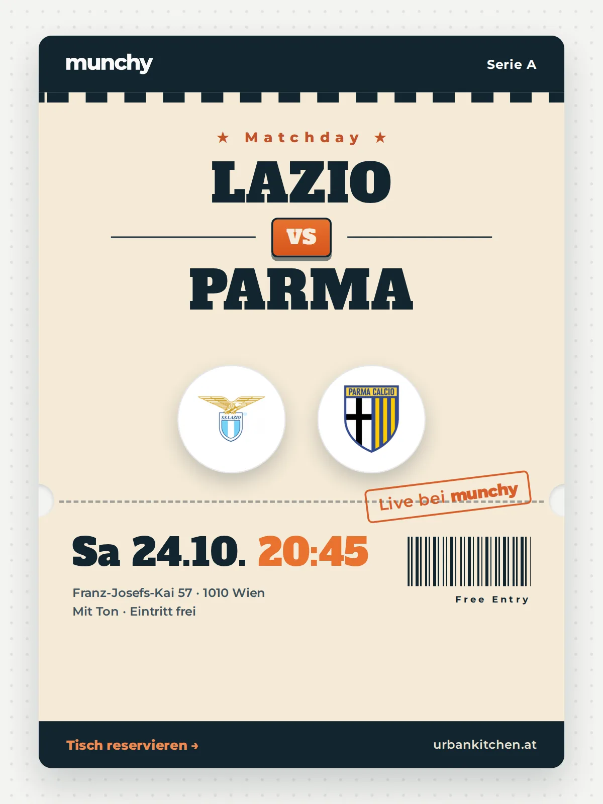 Event poster Lazio &ndash; Parma