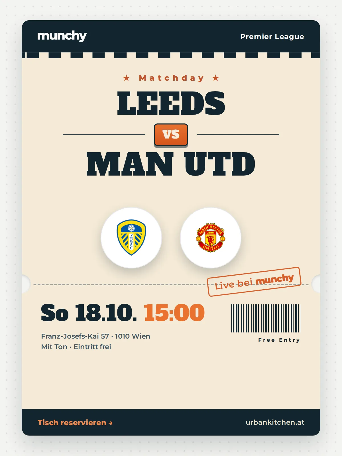 Event poster Leeds &ndash; Man Utd