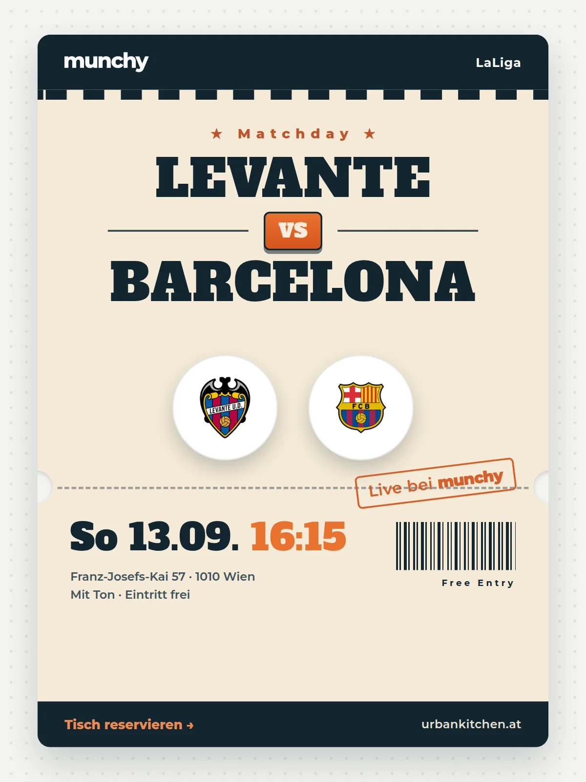 Eventposter Levante &ndash; Barcelona