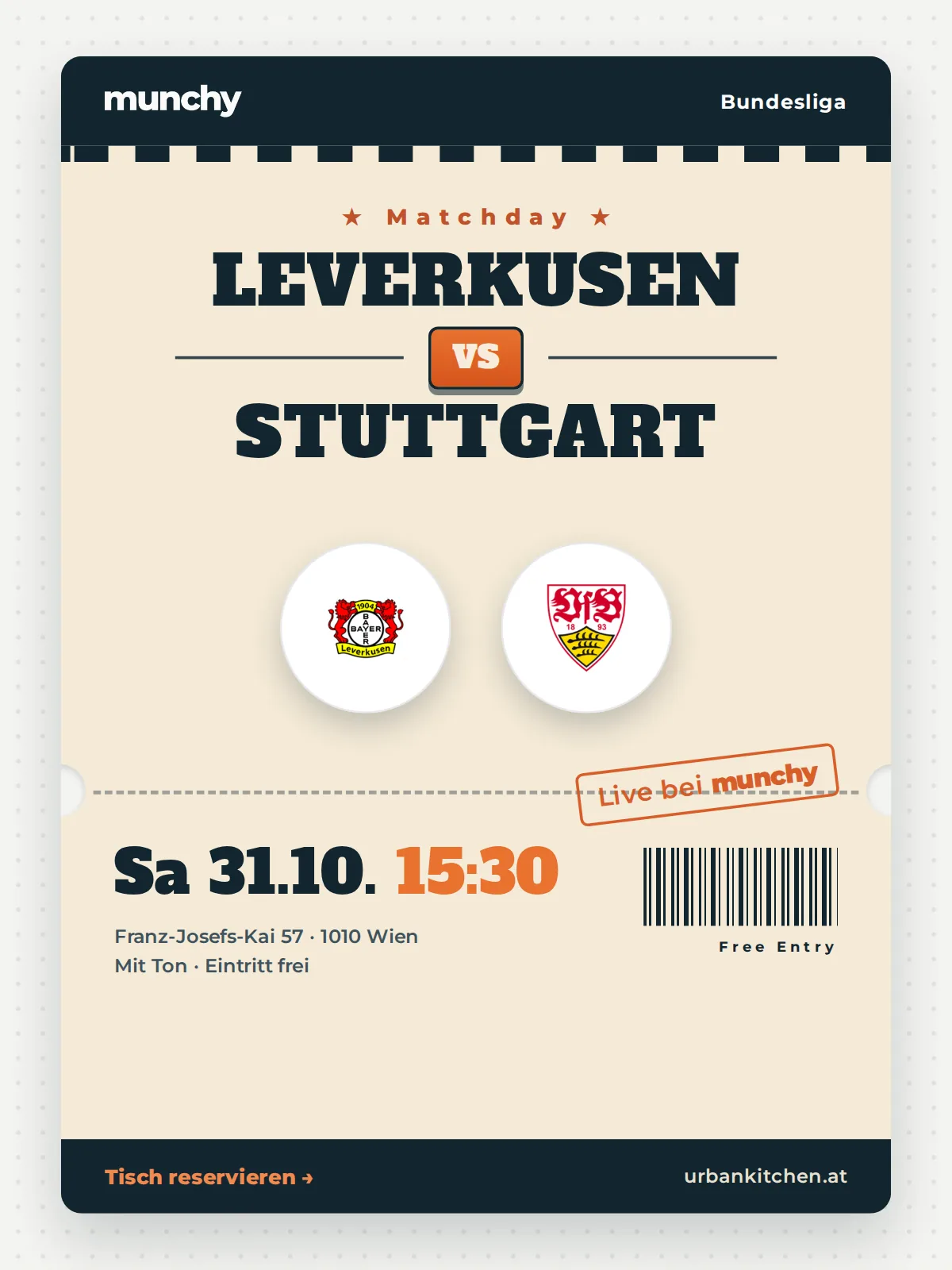 Event poster Leverkusen &ndash; Stuttgart