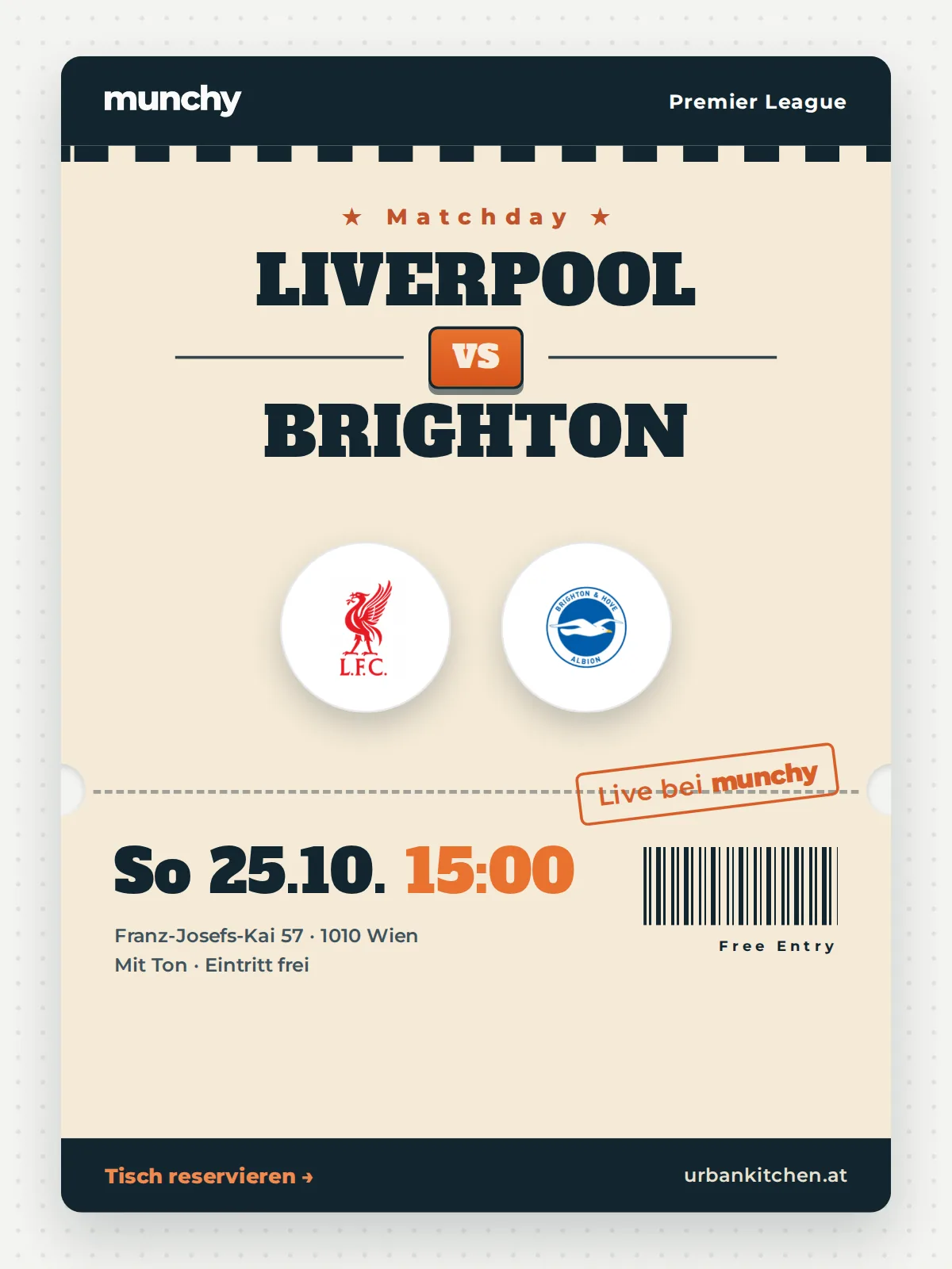 Event poster Liverpool &ndash; Brighton