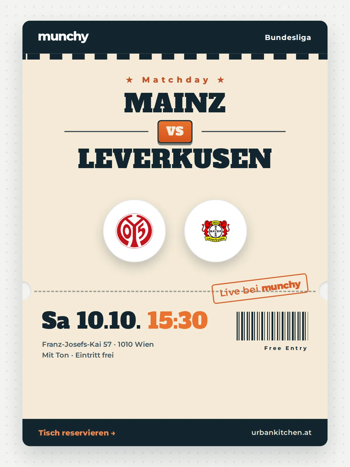 Event poster Mainz &ndash; Leverkusen