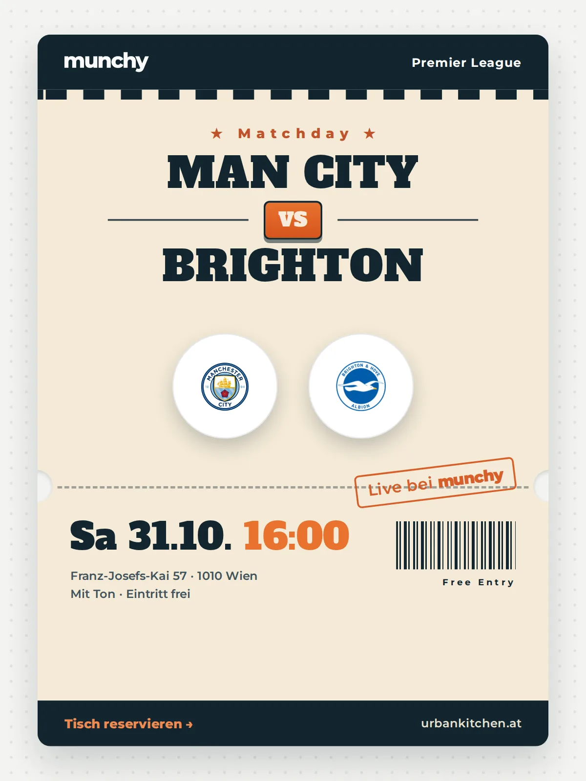 Event poster Man City &ndash; Brighton
